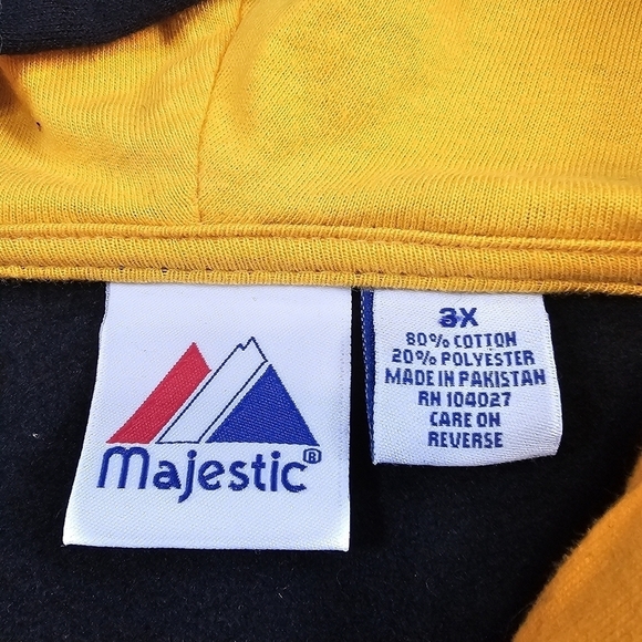 NHL Boston Bruins Majestic Zip-Up Hoodie Size 3X - Picture 6 of 6